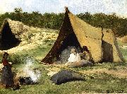 Albert Bierstadt Indian_Camp oil painting artist